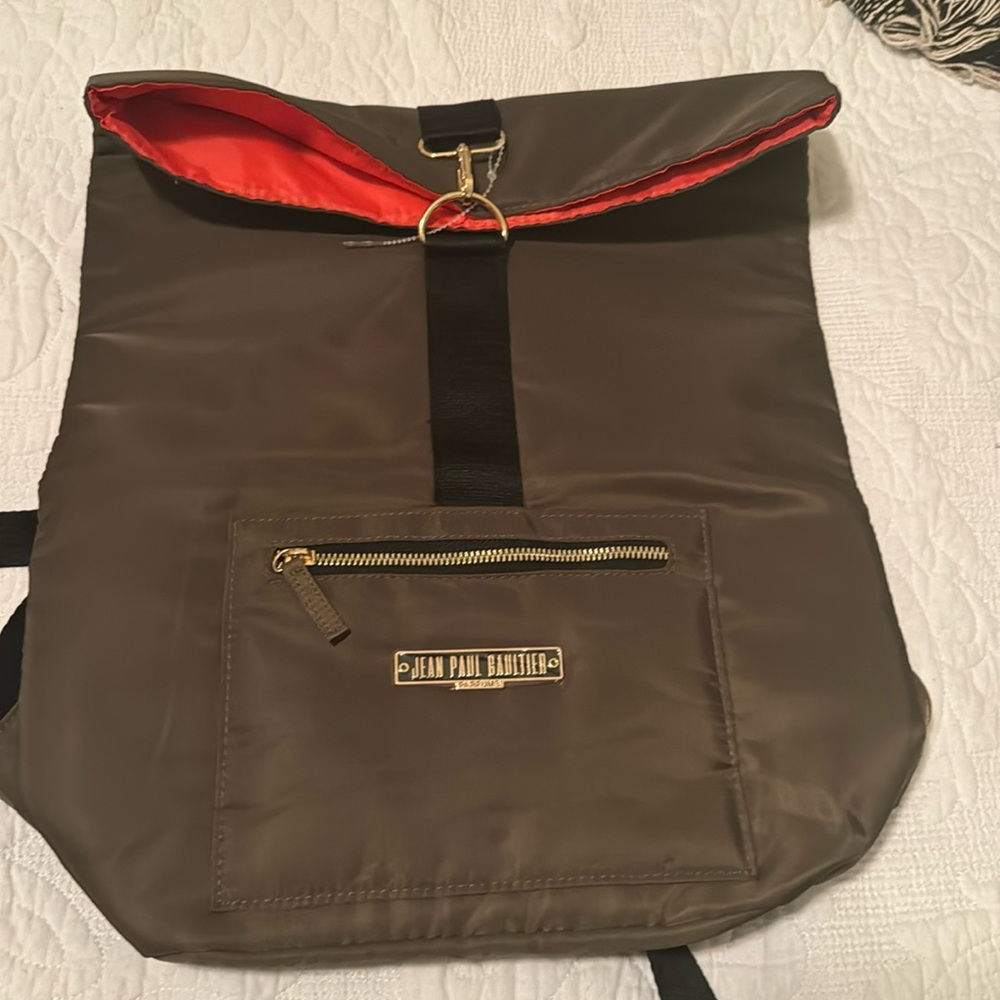 Jean Paul gaultier olive green backpack